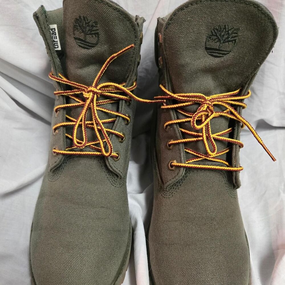 Timberland Men's Green and Khaki Boots
